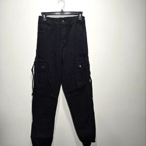 Forever 21 Black Cargo Jogger Jeans Pants Small